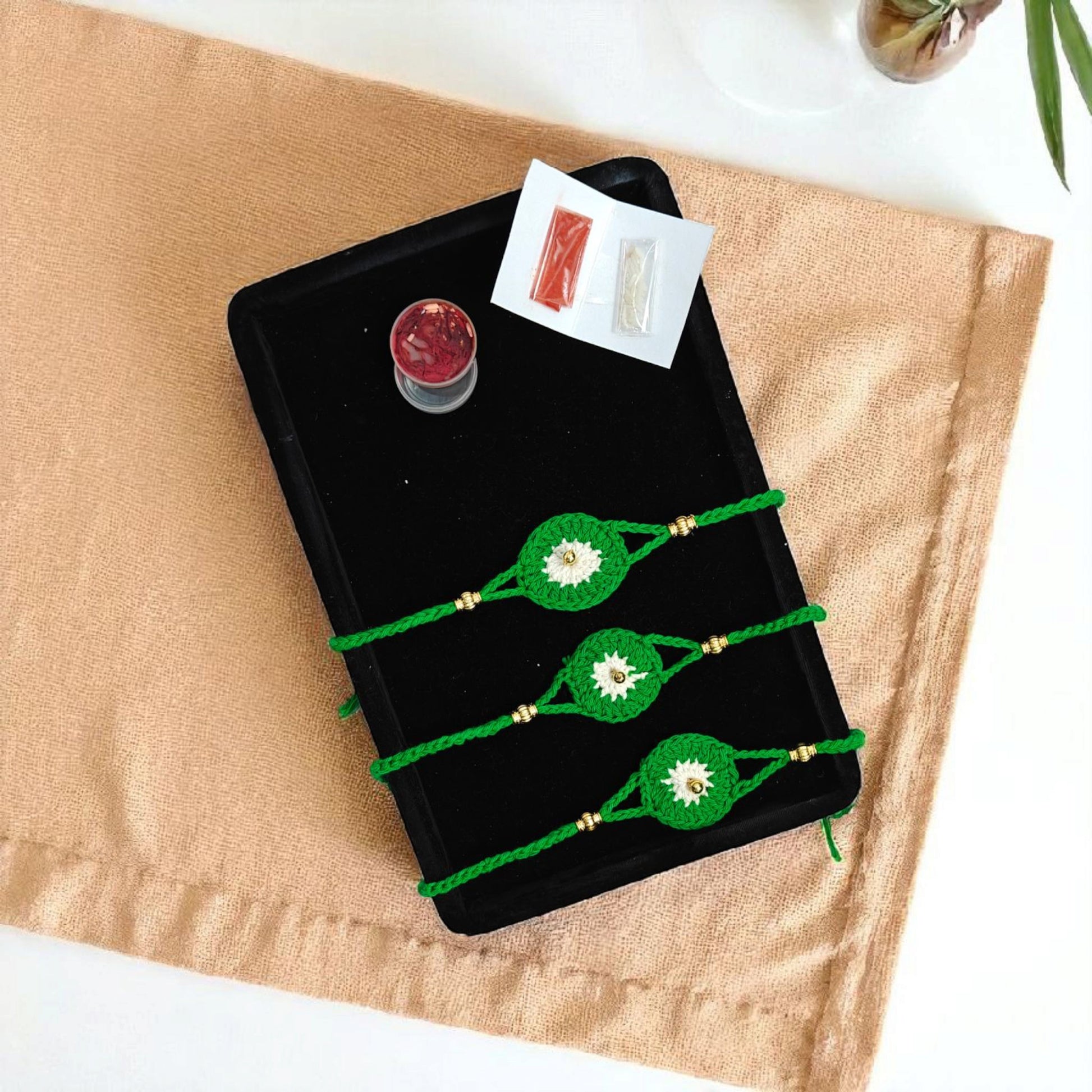Meadow Daisy Rakhi | Green Daisy Rakhi