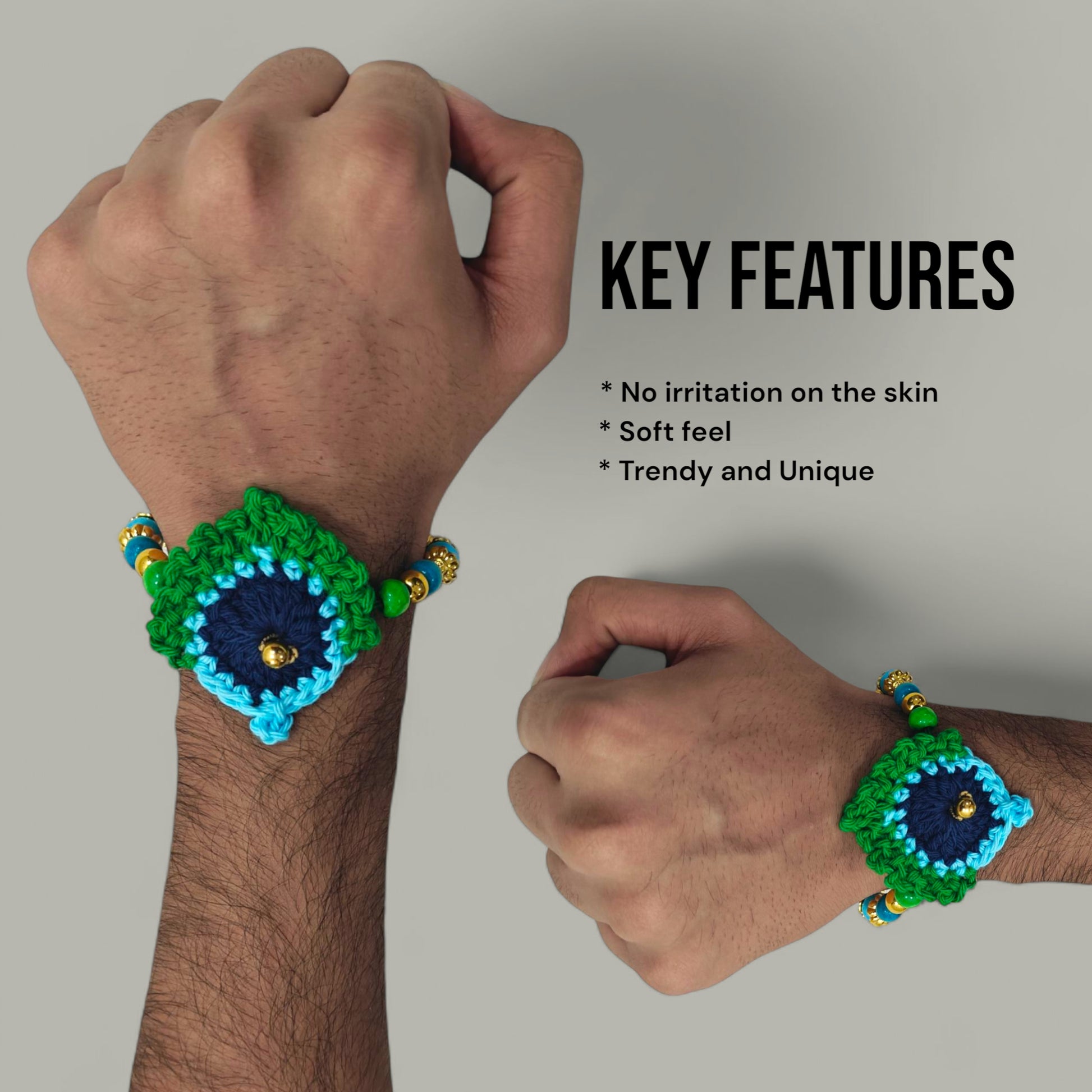 Krishna Feather Rakhi | Peacock Theme Rakhi