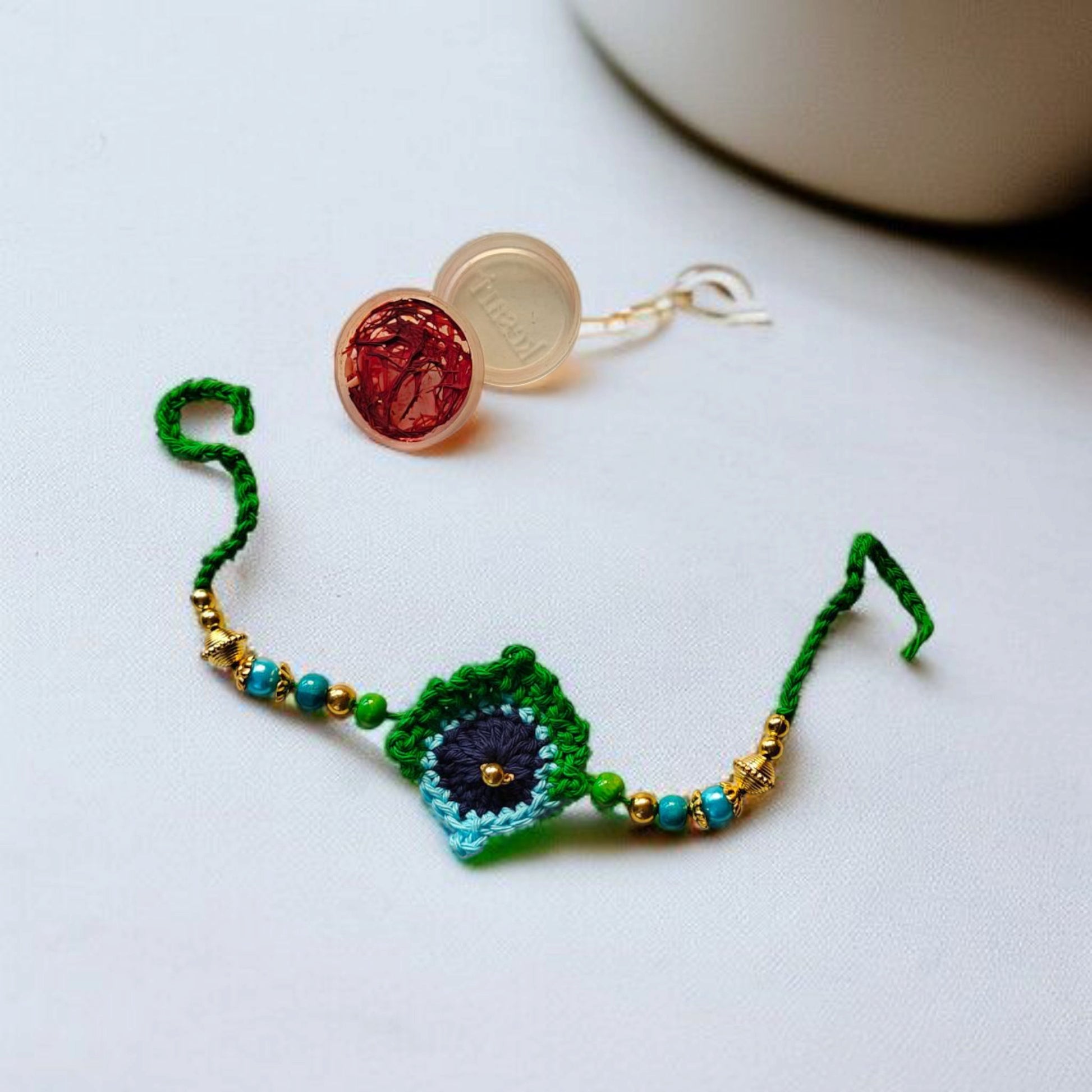 Krishna Feather Rakhi | Peacock Theme Rakhi