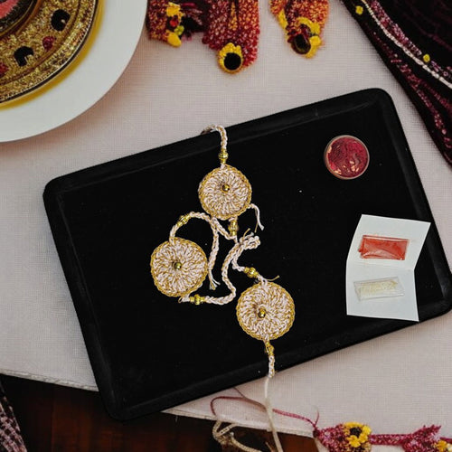 Blush Zari Rakhi|Pink Zari Rakhi