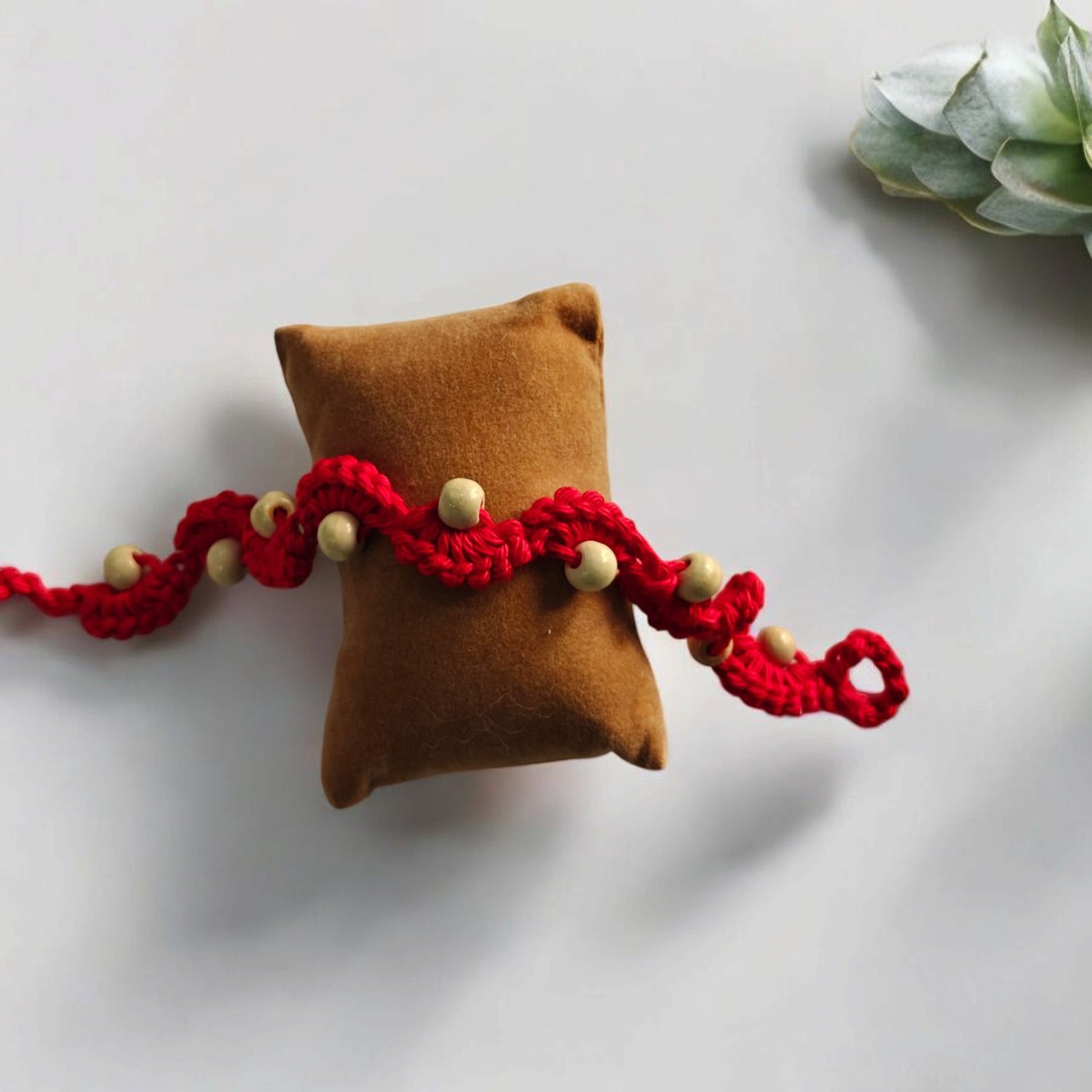 Scarlet Touch Bhabhi Rakhi | Red Lumba Rakhi for Bhabhi
