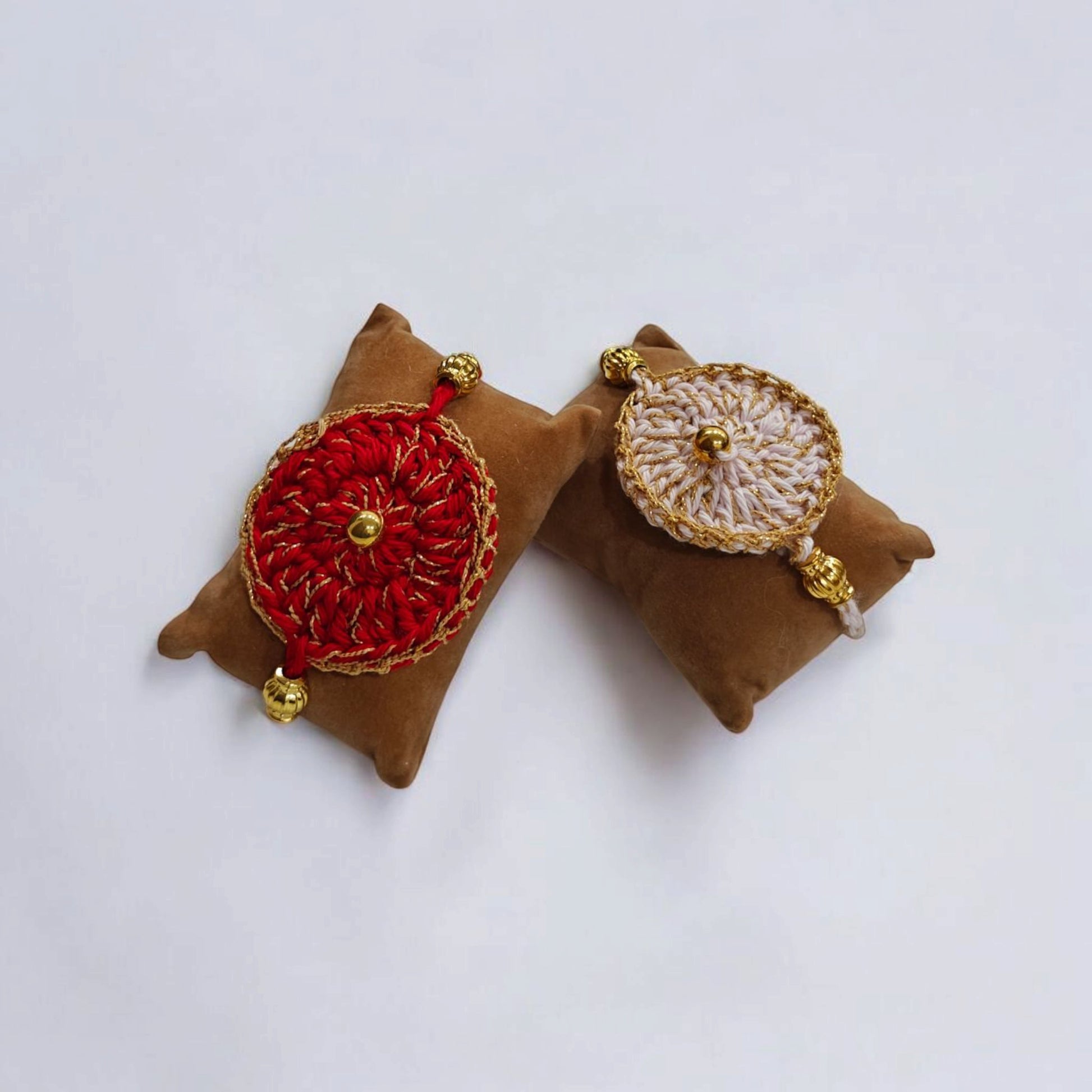 Ruby Zari Rakhi | Red Traditional Zari Rakhi