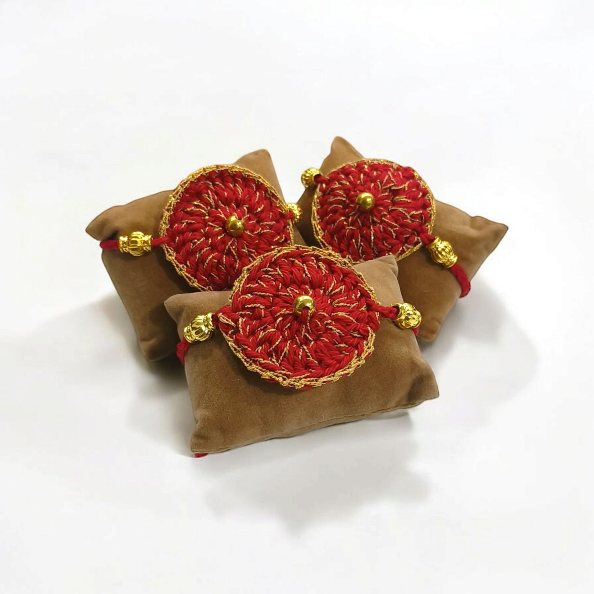 Ruby Zari Rakhi | Red Traditional Zari Rakhi