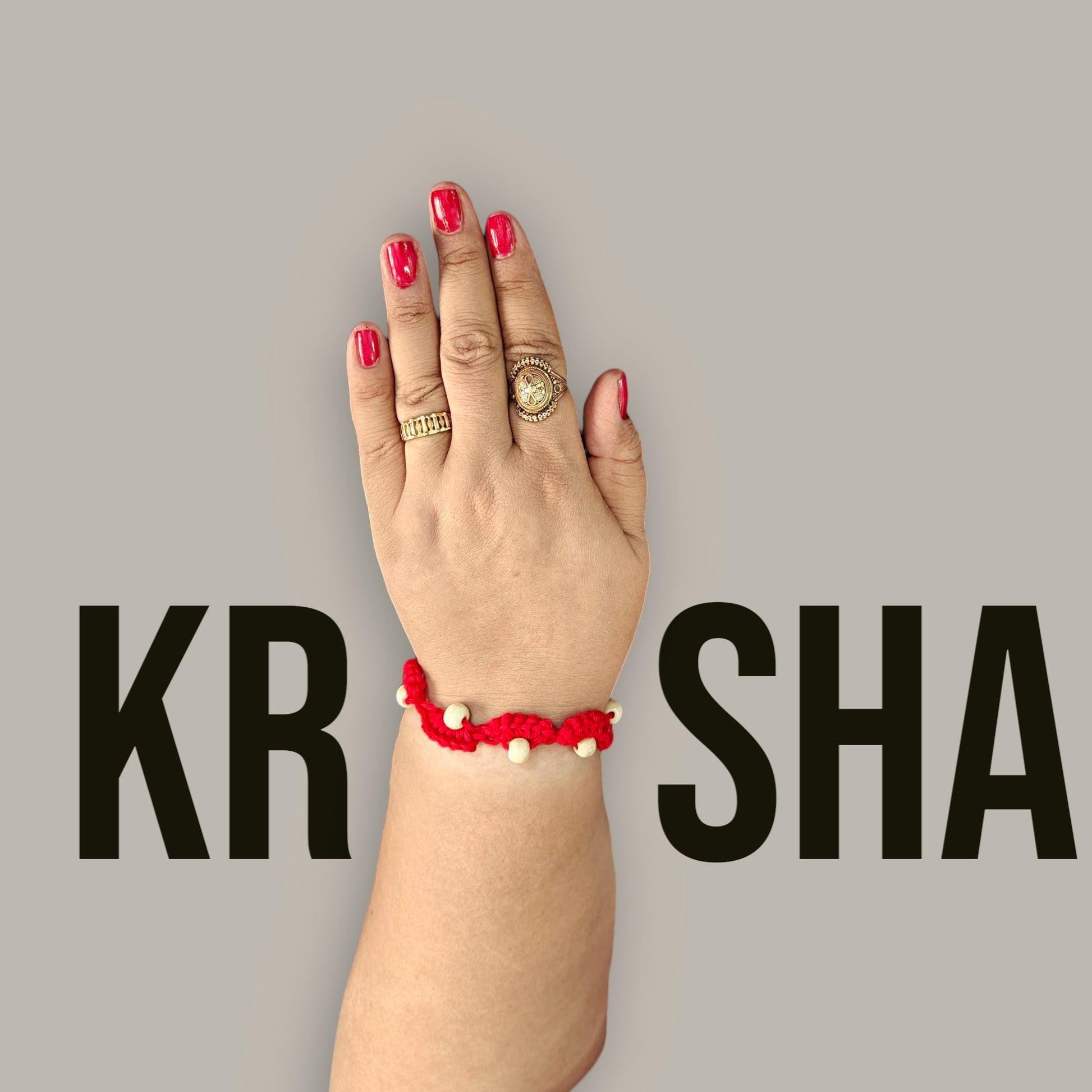 Scarlet Touch Bhabhi Rakhi | Red Lumba Rakhi for Bhabhi