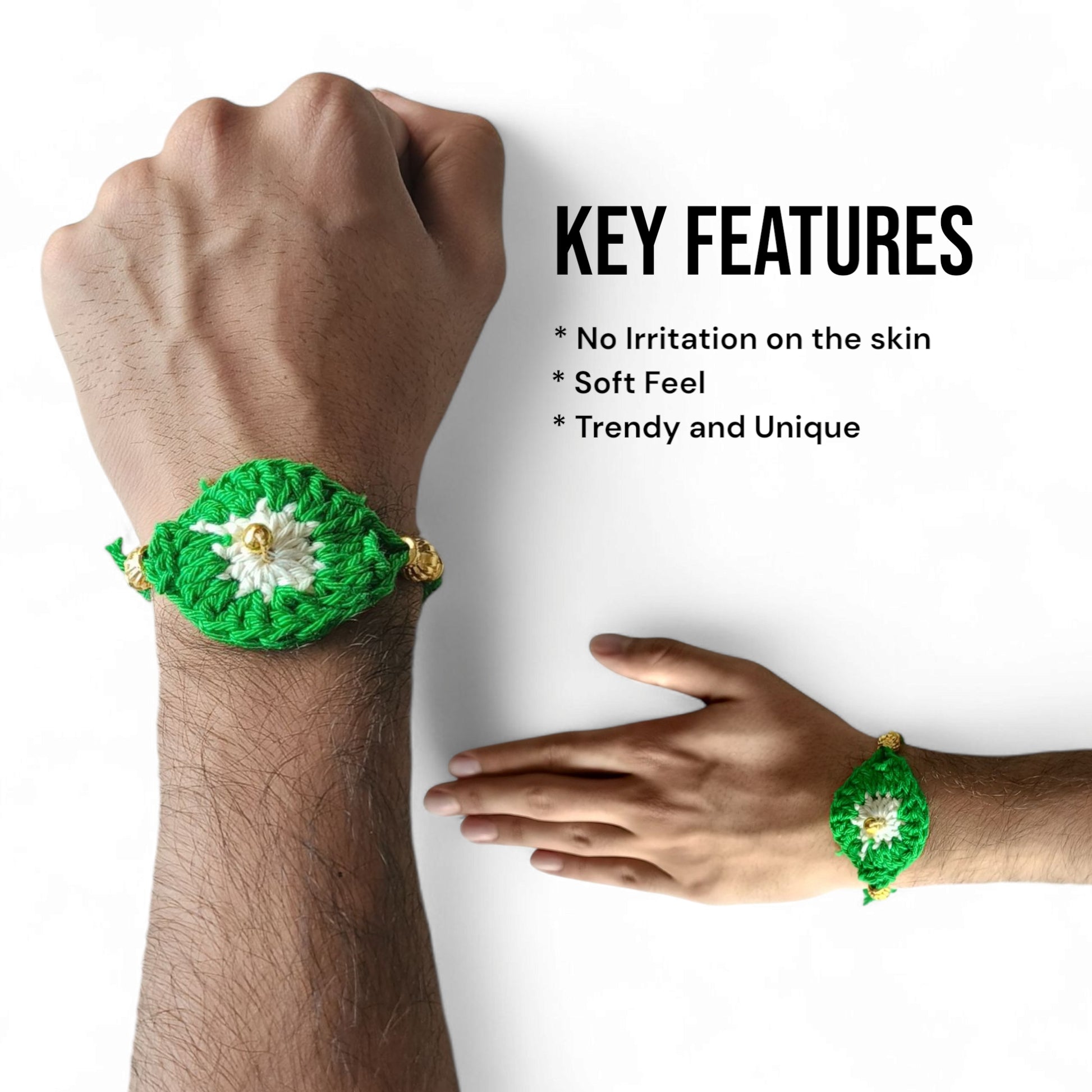 Meadow Daisy Rakhi | Green Daisy Rakhi